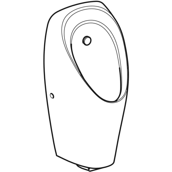 Geberit Tamina Urinal, mit integr. Strg. Gen. Zulauf hinten, weiß