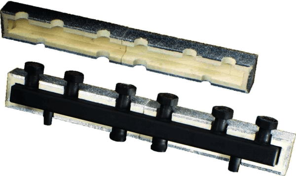 OVENTROP-Verteilerbalken für Regumat DN 25, für 3 Heizkreise, Stahl