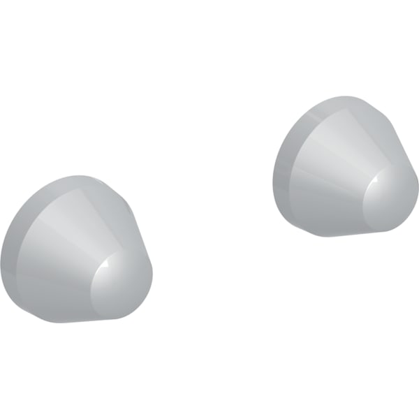 Geberit Set Deckkappen für Befestigungsset für Urinal, verchromt