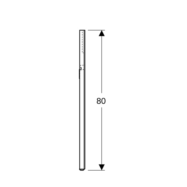 Geberit Option Lichtspiegel Beleuchtung oben, 40x80x3,5cm