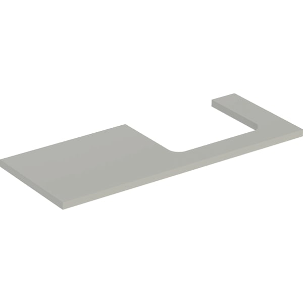 Geberit ONE WT-Platte, Ausschnitt re, für AWT 120x3x47cm, greige matt