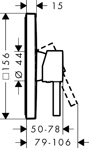 Hansgrohe Brausenmischer Unterputz Finoris Fertigset chrom