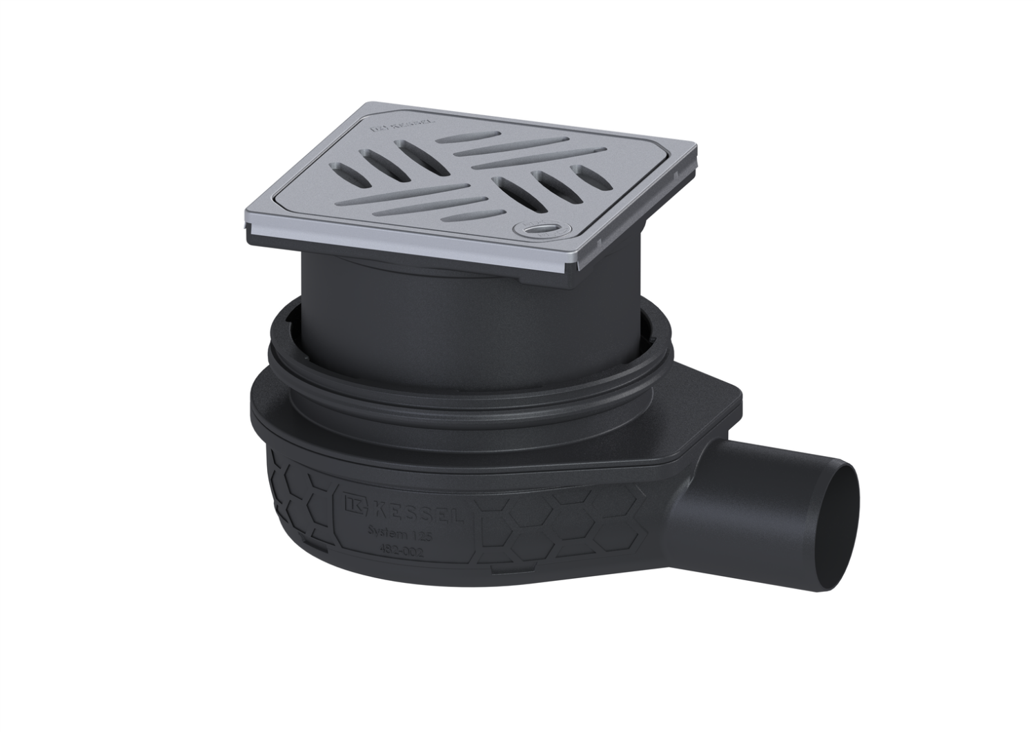 KESSEL-Bodenablauf Der Ultraflache 79 DN 50, Designrost Kessel, Lock & Lift