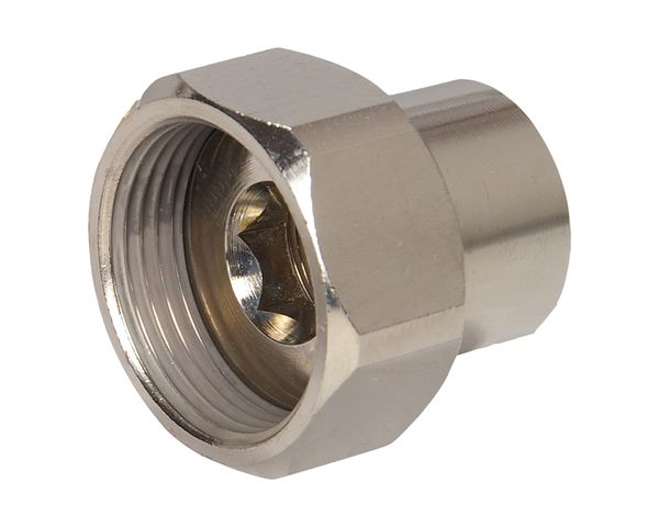 Flamco Verschraubung DN15, Innengewindetülle flachdichtend, ÜM 3/4 x IG 3/8 Flamco Verschraubung DN15, Innengewindetülle flachdichtend, ÜM 3/4 x IG 3/8