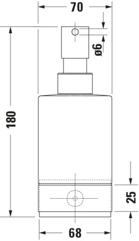 DU Karree Seifenspender, Chrom, Akzentfarbe: Wß Matt, 124x68x178 , : Gla