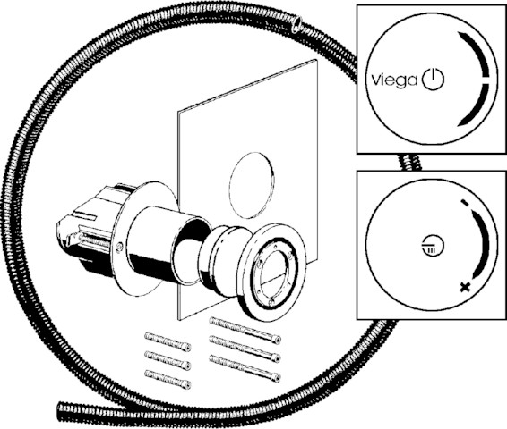 Viega Montageset 6146.36 in Kunststoff schwarz