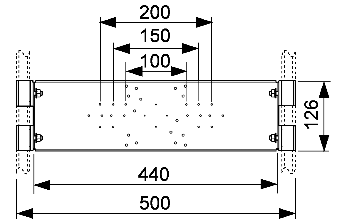 TECEprofil Armaturentraverse für UP- und AP-Armaturen