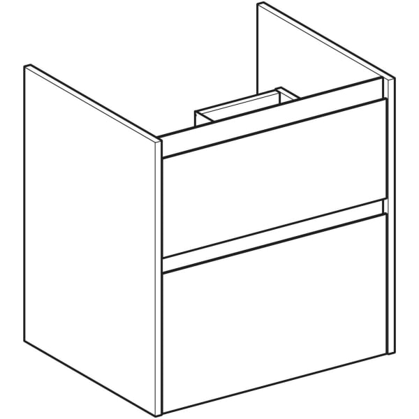 Geberit Unterschrank für MWT, 2 Schubladen B:60cm, Eiche natur