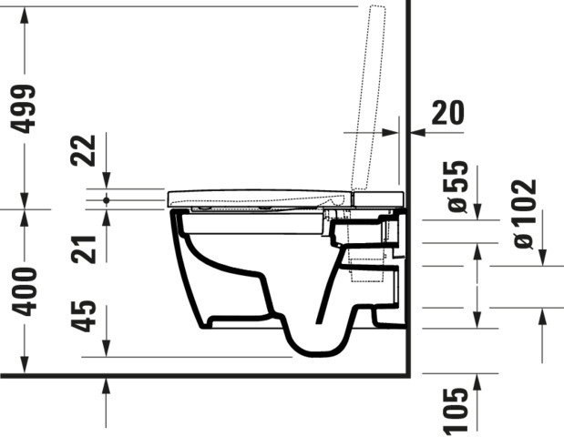 DU SEWA Starck f Lite WWC TS, Rimless Fön,Sitzh.,Fernbed.,Weiß,HYG