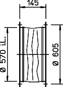 Helios STS 560 Flexible Verbindung mit 2 Rohrflanschen