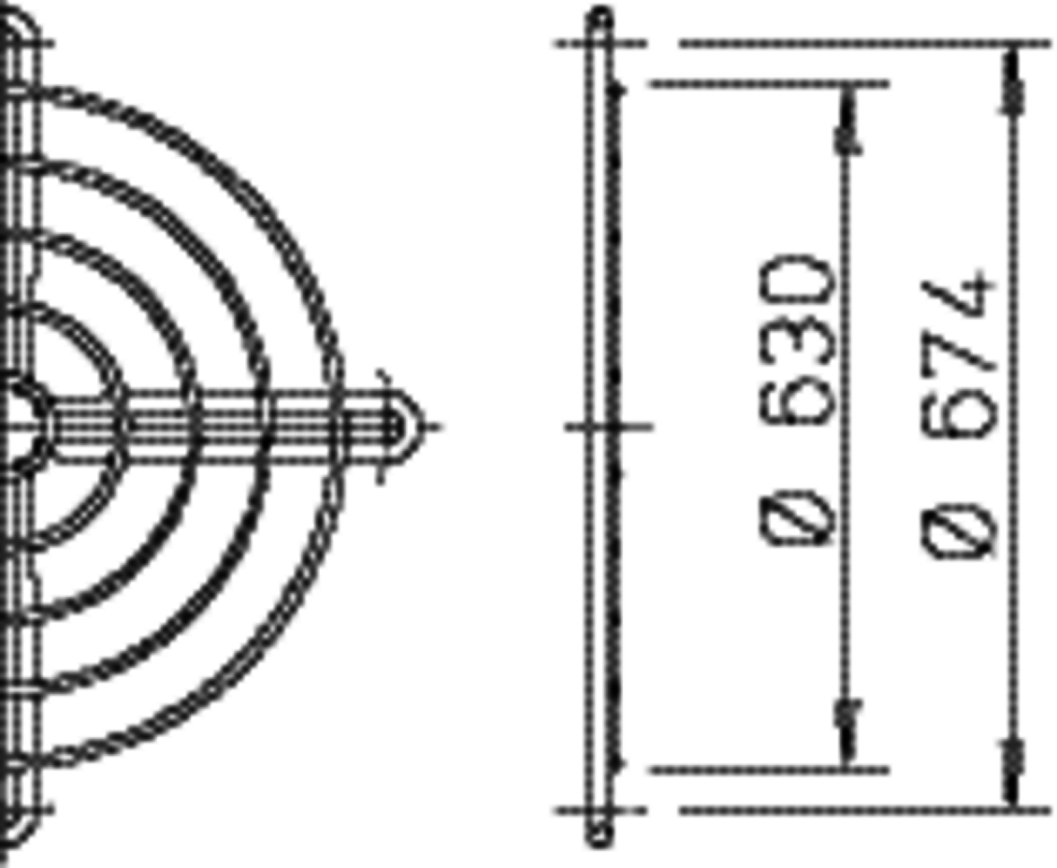 Helios SG 630 Schutzgitter zu Rohrflansch