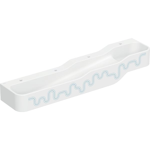 Geberit Bambini Spiel/Waschlandschaft B:180cm 4 Waschpl., tieferes B li, 4 Hl., blau