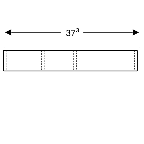 Geberit VariForm Schubladeneinsatz H-Unterteilung, 15x6,2x37,3cm