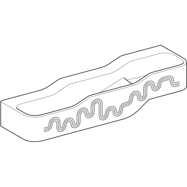 Geberit Bambini Spiel/Waschlandschaft B:140cm 3 Waschpl., tieferes B li, o. Hl., rot