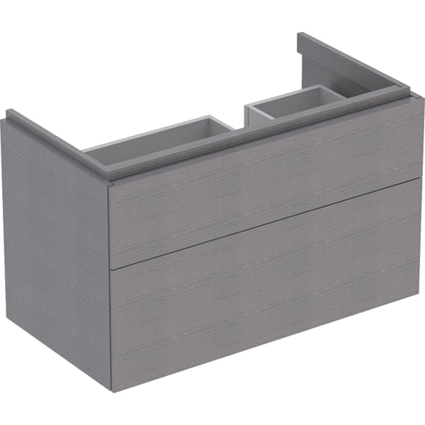 Geberit Xeno2 Unterschrank f. WT m. Ablg. li m. 2 Schubl., 88x53x46,2cm, sculturagrau