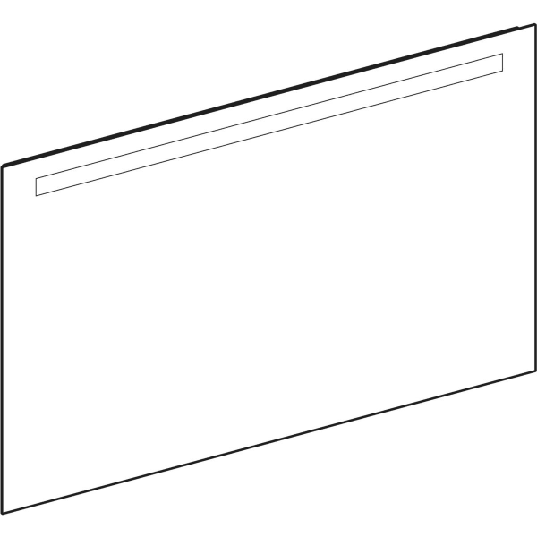 Geberit Option Basic Lichtspiegel, eckig Beleuchtung oben, 120x70x3cm, alu. elox