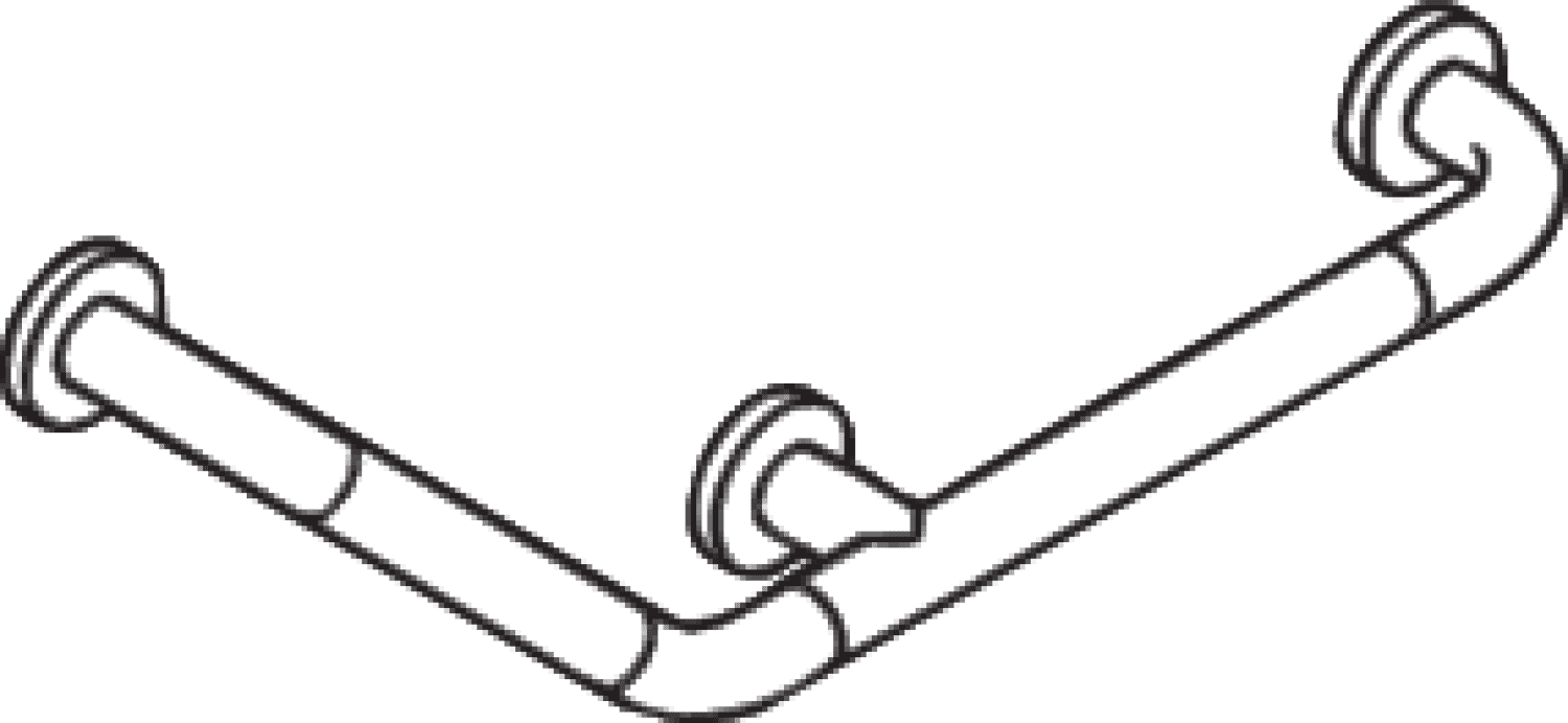 HEWI Winkelgriff Ser 801, d:33, 135 Gr Bogen anthrazitgrau