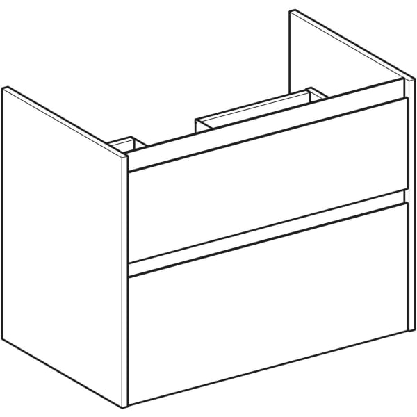 Geberit Unterschrank für MWT, 2 Schubladen B:80cm, Eiche natur