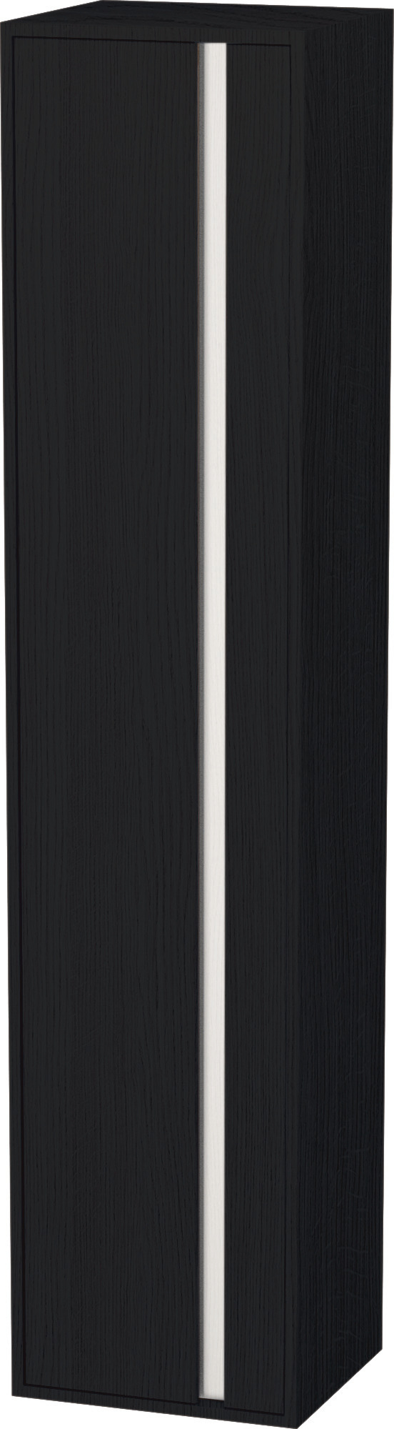 Duravit Hochschrank Ketho 360x400x1800mm 1 Tür, TA links, Eiche Schwarz