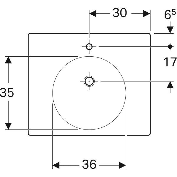 Geberit Preciosa II WT mit Ablagefläche 60x50cm, m. Hl., m. Ül., weiß, KeraTect