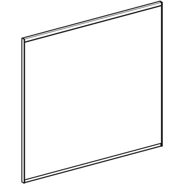 Geberit Option Plus LSP, eckig, direkte Bel. u. ind. Bel., 75x70x3,5cm, swm/alu elox