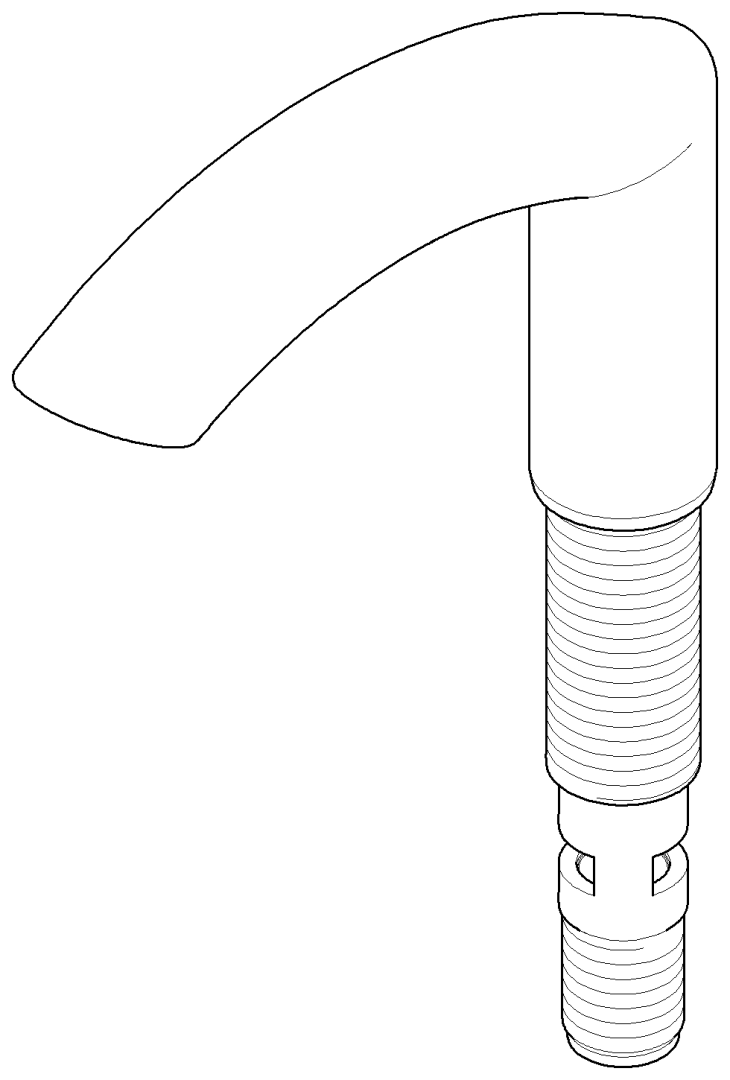 DO Auslauf für Waschtisch Stand ET 04118703100 34,5 x 157,5 x 131 mm Chrom