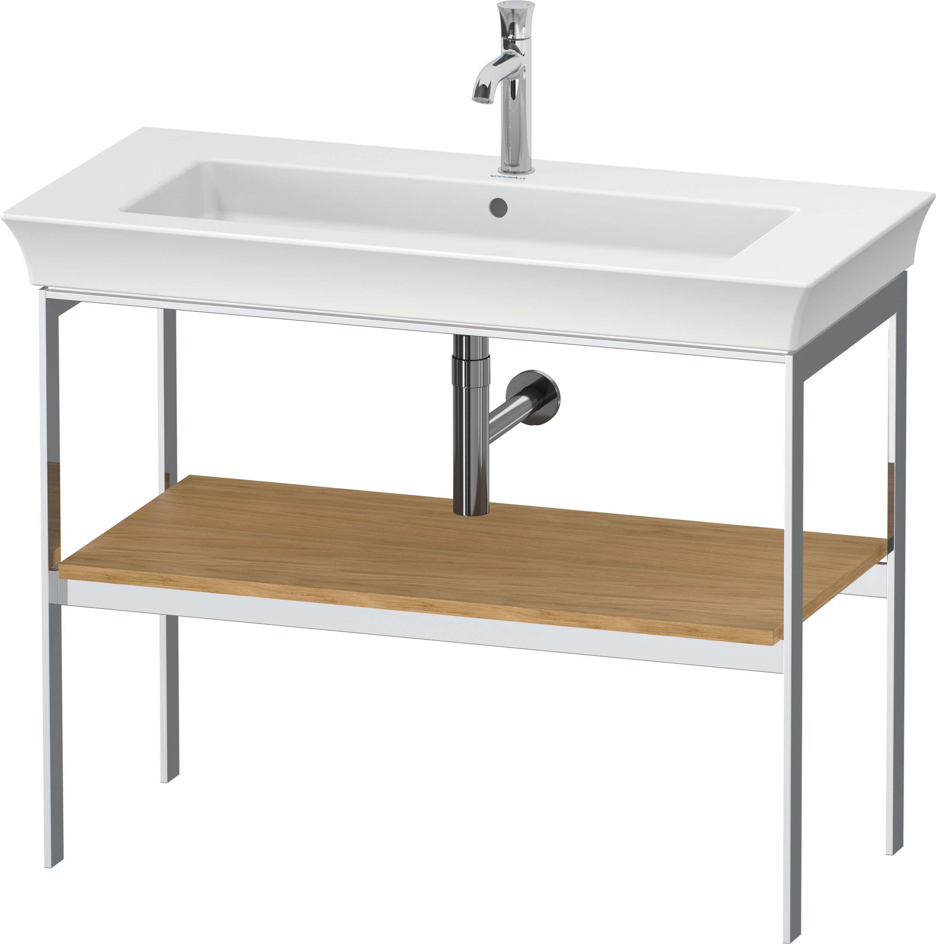 Duravit Metallkonsole bodenst. White Tulip 760x984x450mm, Eiche Natur Massiv