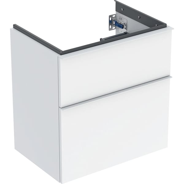 Geberit iCon Unterschrank f. WT, verk. Ausld. 59,2x61,5x41,6cm, weiß hgl/Gr. weiß matt