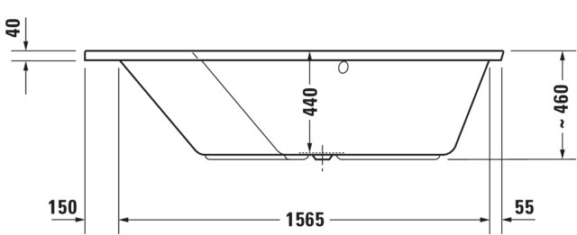 DU Paiova 5 Badew. 1770x1300 Einbau Ecke L,Rückenschr. 2 Links, Weiß