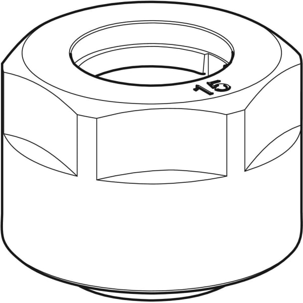 Geberit Anschlussverschraubung für Eurokonus d15-EuG3/4
