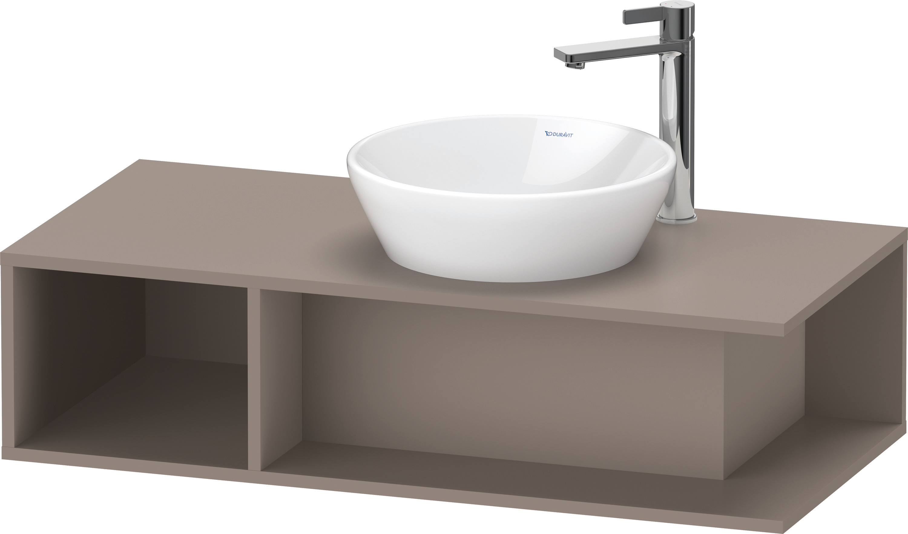 Duravit D-Neo WTU wandh.,1 offenes Fach l., 260x1000x480mm, Basalt Matt