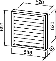 Helios VK 630 Verschlußklappe selbsttätig, Kunststoff
