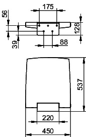 KEUCO Klappsitz Plan Care 34983, ohne R-Lehne,W.-Mont., lackiert/weiß