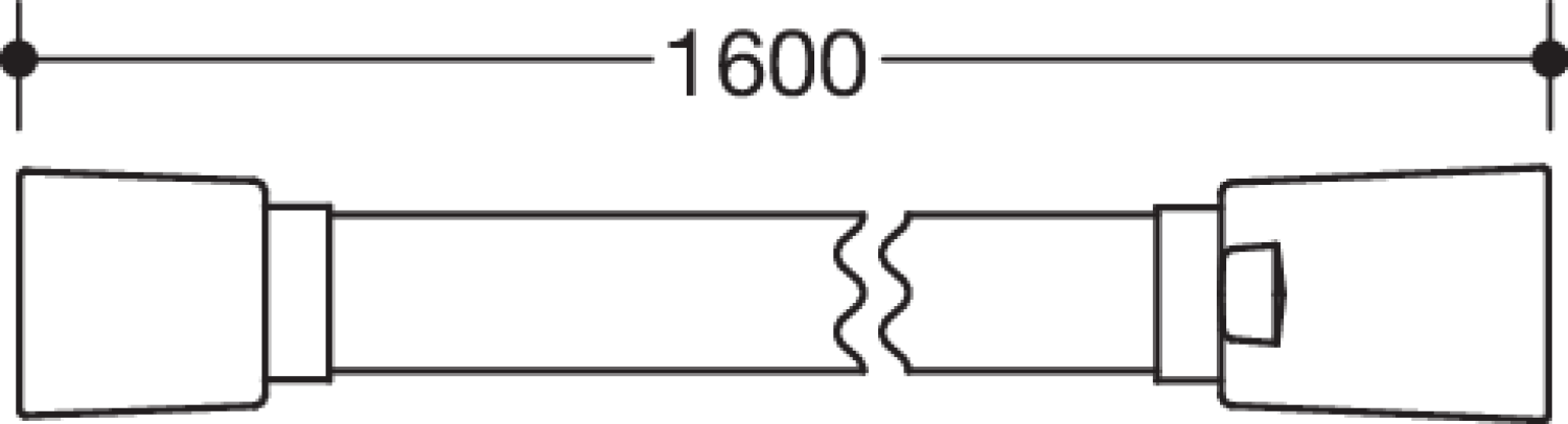 HEWI Brauseschlauch, L=1600 mm Chromoptisch