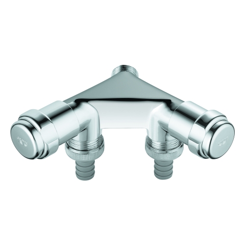 GROHE WAS-Doppelventil 41022 Einfach Design-Griff DN15 Rückflussverh. chrom