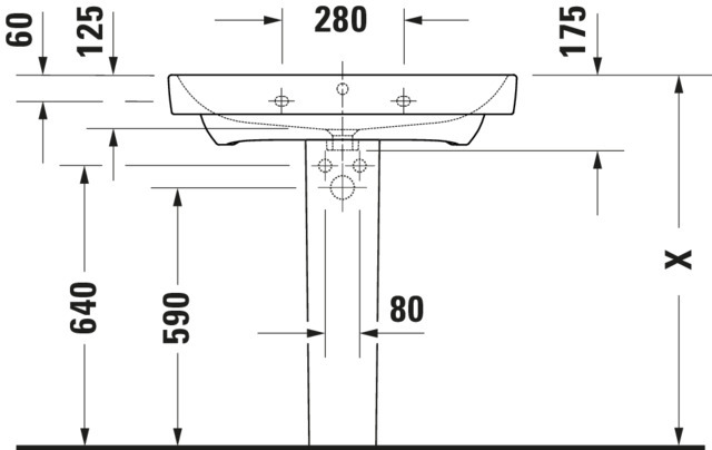 DU WT/MWT 800mm Duravit No.1 weiß, mit ÜL,m. HLB