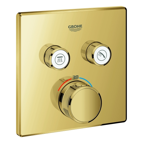 GROHE Thermostat Grohtherm SmartControl 29124 eckig FMS 2 Absperrv. cool sunrise