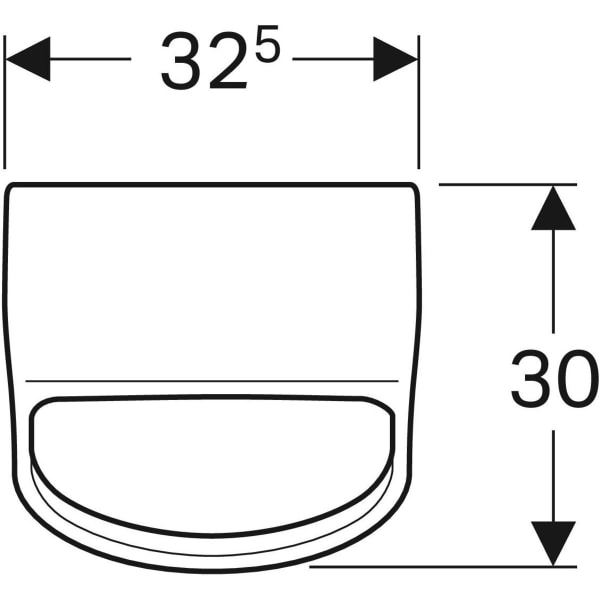 Geberit Renova Plan Urinal, Zulauf von hinten Abgang nach hinten, weiß