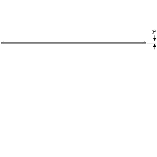 Geberit Option Plus LSP, eckig, direkte Bel. u. ind. Bel., 160x70x3,5cm, alu elox