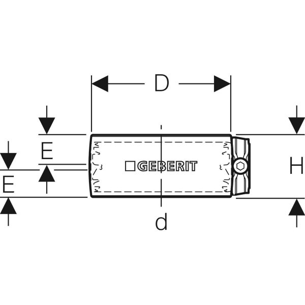 Geberit Silent-db20 Spannverbinder CrTi-Stahl d135