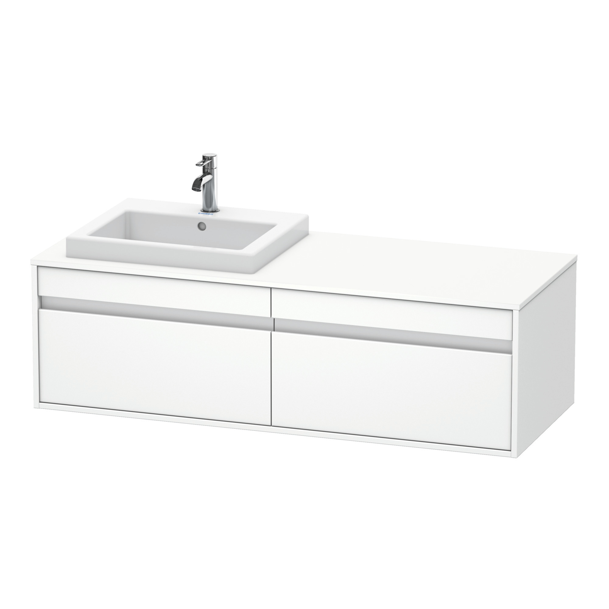 Duravit WTU wandhängend Ketho 550x1400x426mm 2 Auszüge, für EBWT li., weiß matt