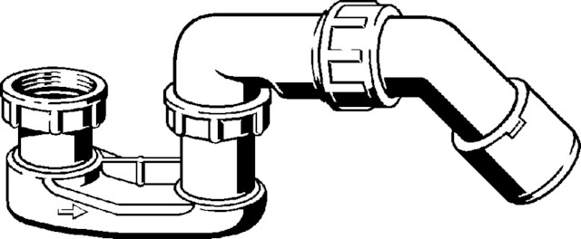 Viega Geruchverschluss 6887.45 in G1 1/2 x DN40/50 Kunststoff weiss