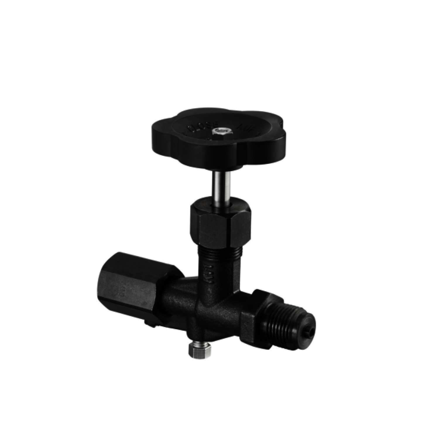 OVENTROP-Manometerabsperrventil 1/2"AG, PN400, Stahl/Niro