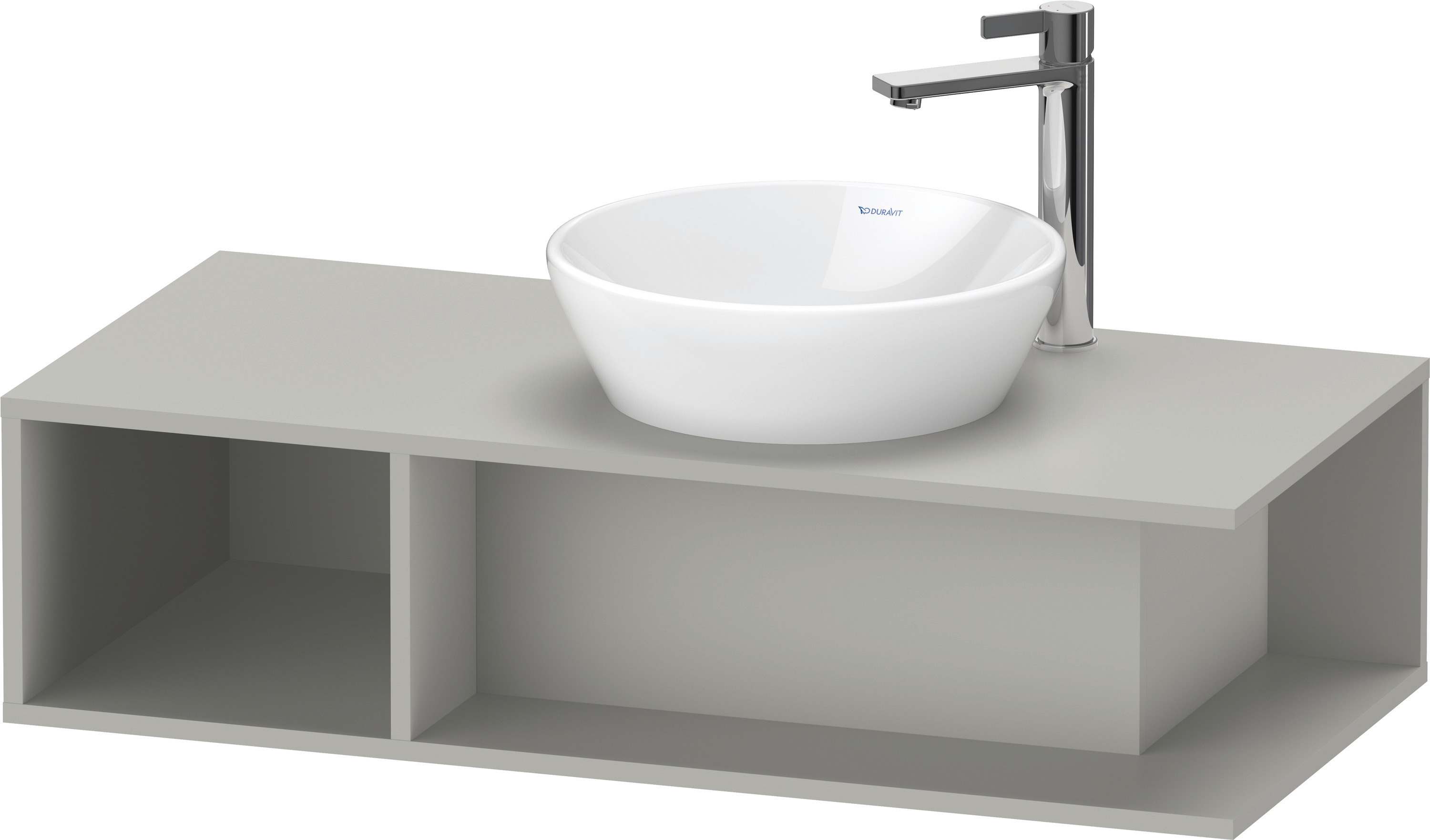 Duravit D-Neo WTU wandh.,1 offenes Fach l., 260x1000x480mm, Betongrau Matt