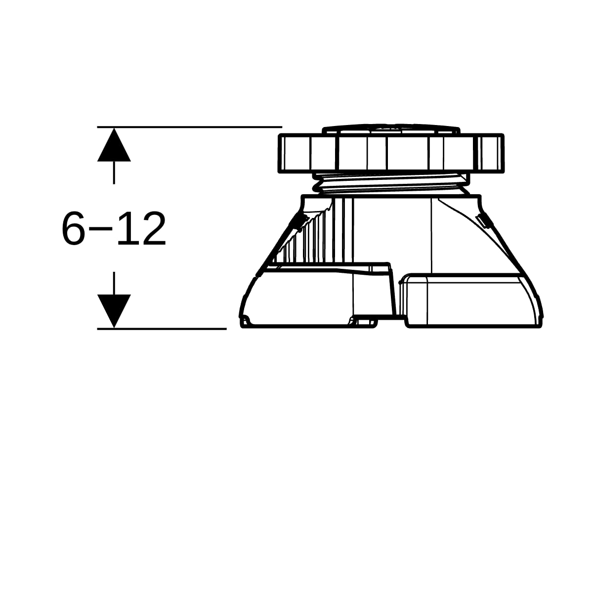 Geberit Set Füße niedrig (9 St.) für Duschwanne bis Länge 140cm