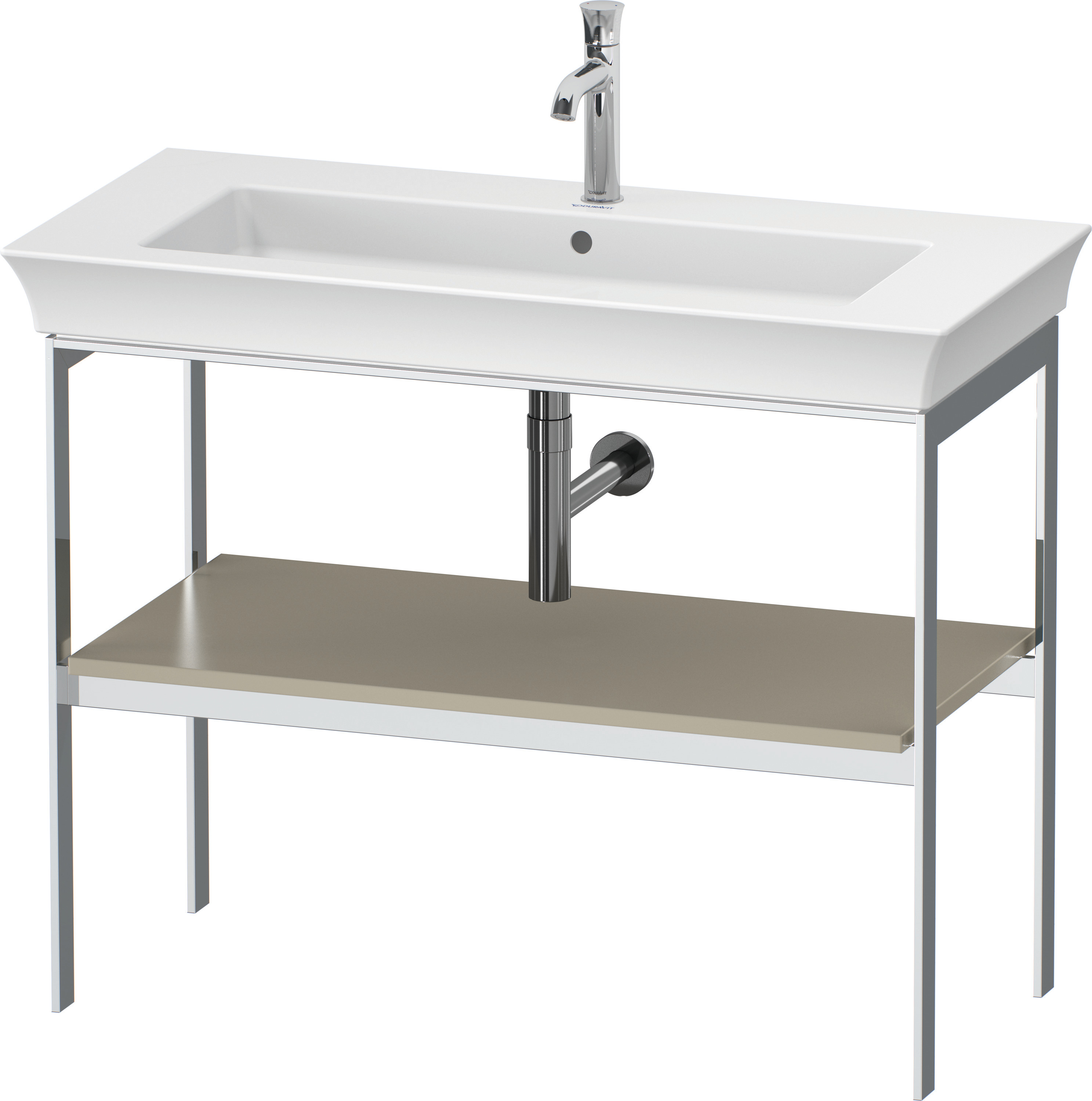 Duravit Metallkonsole bodenst. White Tulip 760x984x450mm, Taupe Seidenmatt