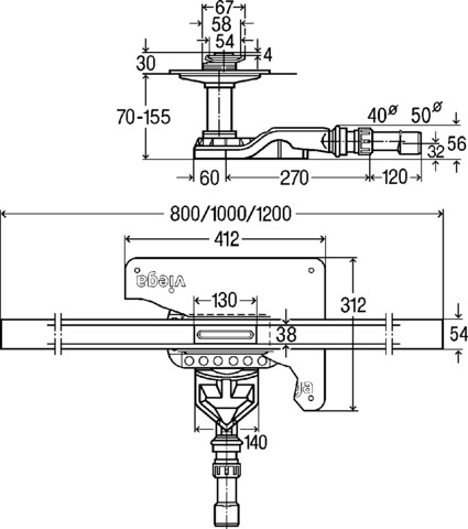 Viega Duschrinne Advantix Cleviva 4981.11 in 1000mm
