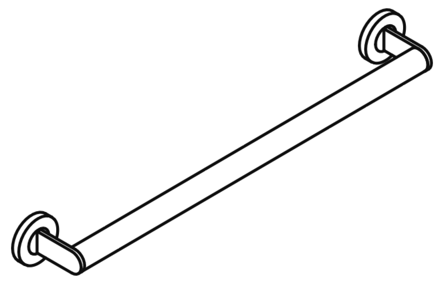 HEWI Haltegriff, d:32, L:600mm, plvb dgrau tiefmatt
