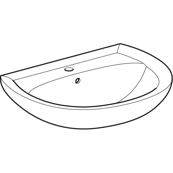 Geberit Renova Waschtisch, 65x51cm m. Hl., m. Ül., pergamon