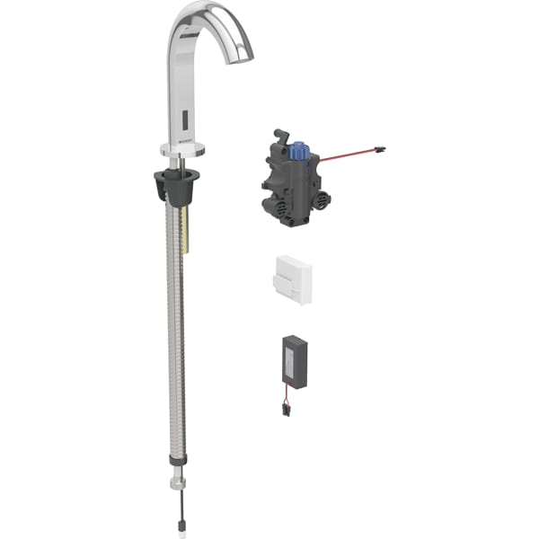 Geberit Piave WT-Arm., Standmontage, Batterie für UP-Funkt.Box, m.Therm.Misch., chrg